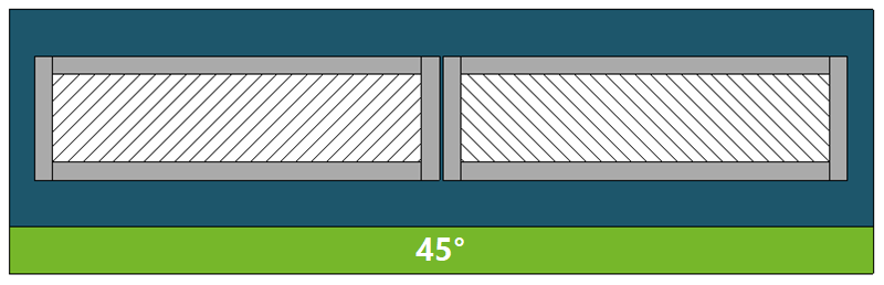 Soubassement 45°